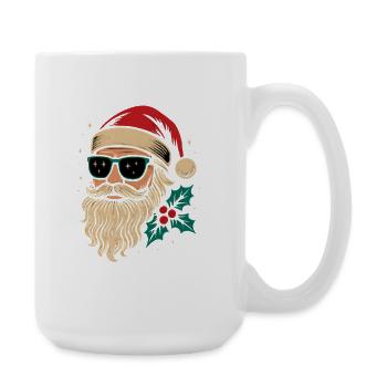 Retro Weihnachtsmann Vintage Weihnachten - Große Tasse 440 ml - Weiß - Rechts