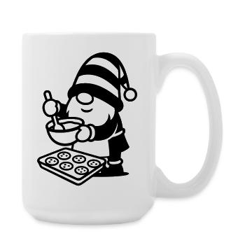 wichtel zwerg backen kekse plätzchen  - Große Tasse 440 ml - Weiß - Rechts