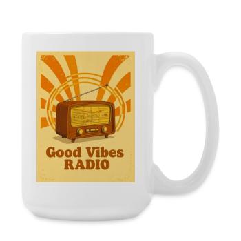 Warm Retro-Radio mit echten 70er-Vibes - Große Tasse 440 ml - Weiß - Rechts