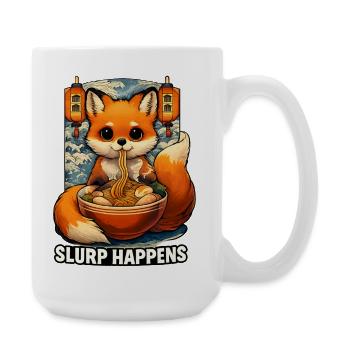 Kawaii Cat Ramen Noodles Anime Cat - Large Mug 440 ml - white - Right