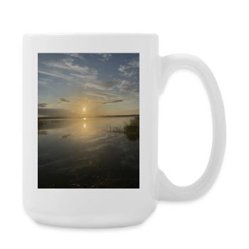 Sunset at Pacific Lake - Large Mug 440 ml - white - Right