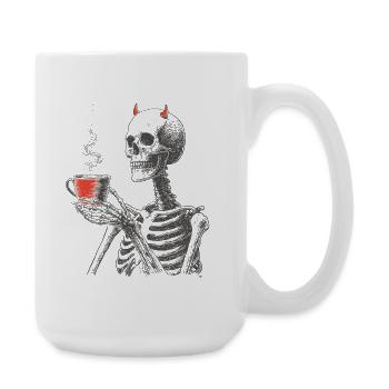 Devilish Coffee Skeleton - Large Mug 440 ml - white - Right