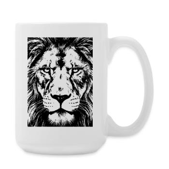 Lion Gaze Intense Power - Large Mug 440 ml - white - Right