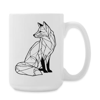Elegant fox - Large Mug 440 ml - white - Right
