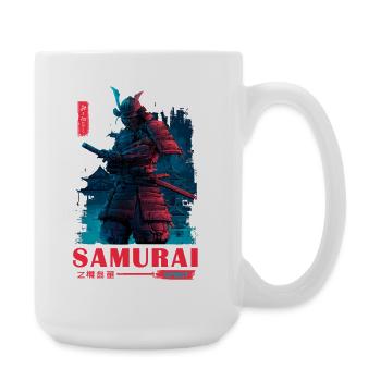 Neon Samurai Spirit - Large Mug 440 ml - white - Right