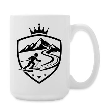 Ski Slope Coat of Arms - Large Mug 440 ml - white - Right