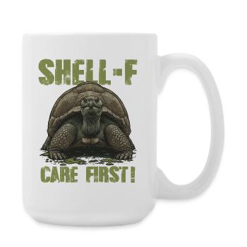 Turtle Shell-f Care First Humor - Large Mug 440 ml - white - Right