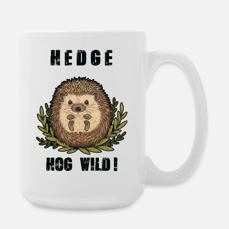Hedgehog Hedge Hog Wild Cute - Large Mug 440 ml - white