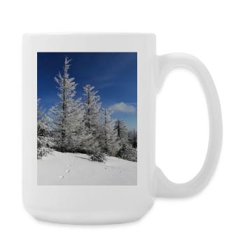 Winter Forest Snow Magic - Large Mug 440 ml - white - Right