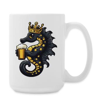 Seahorse Beer King - Large Mug 440 ml - white - Right