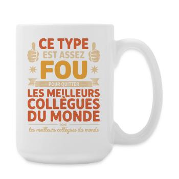 Departure Co-worker New Job Retirement - Large Mug 440 ml - white - Right
