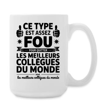 Departure Co-worker New Job Retirement - Large Mug 440 ml - white - Right