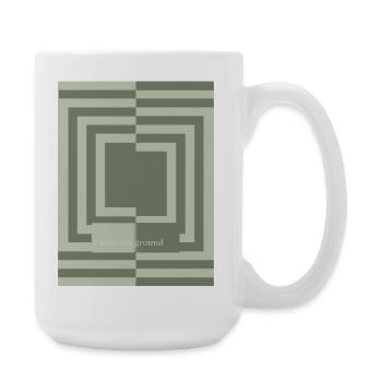 Common ground minimal geometric harmony - Große Tasse 440 ml - Weiß - Rechts