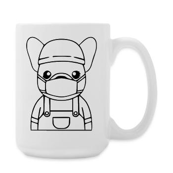 Frenchie Doctor Care Mask - Large Mug 440 ml - white - Right