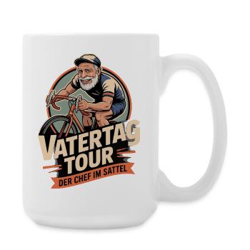 Fahrrad Papa Vatertag Geschenk Chef im Sattel 2026 - Große Tasse 440 ml - Weiß - Rechts