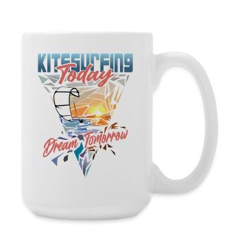 Le kitesurf aujourd’hui rêve de demain - Grande tasse 440 ml - blanc - Droite
