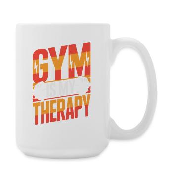 Entraînement de thérapie avec haltères en salle de sport - Grande tasse 440 ml - blanc - Droite