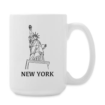 New_York_schwarz - Große Tasse 440 ml - Weiß - Rechts