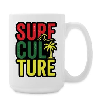 T-shirt Surfer, T-shirt édition Jamaïque, sweat à capuche, tasse - Grande tasse 440 ml - blanc - Droite