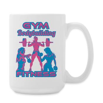 Fitness-gymGirls - Grande tasse 440 ml - blanc - Droite