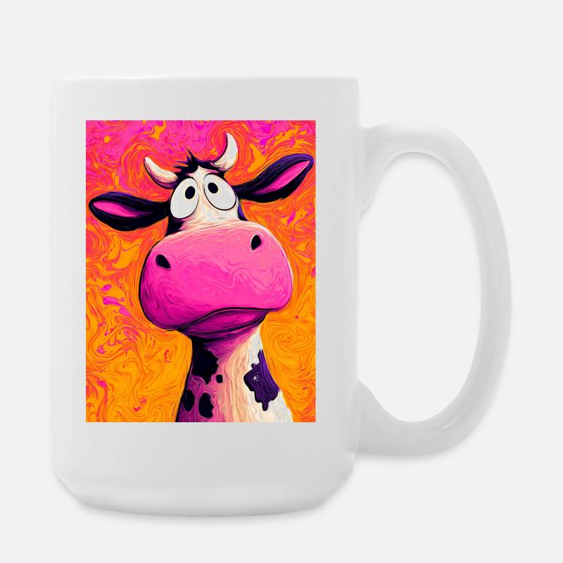 Kuh - Große Tasse 440 ml - Weiß