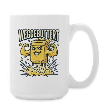 Weggebuttert - Große Tasse 440 ml - Weiß - Rechts