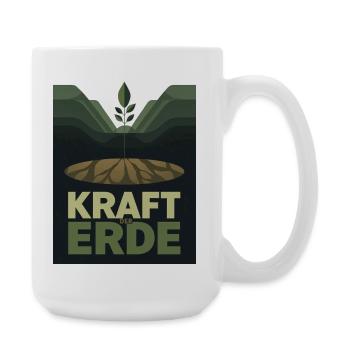 Kraft der Erde 1930s Plakat Natur Landwirtschaft - Große Tasse 440 ml - Weiß - Rechts