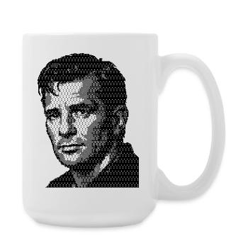 Jack Kerouac Halftone Portrait - Large Mug 440 ml - white - Right