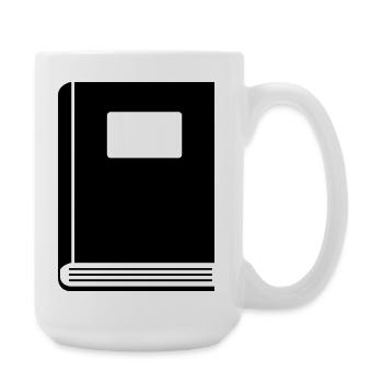 Closed book - Large Mug 440 ml - white - Right