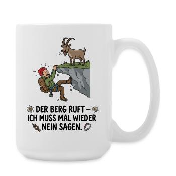 Der Berg ruft Humor Klettern - Große Tasse 440 ml - Weiß - Rechts
