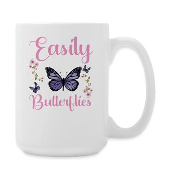 Easily Butterflies - Large Mug 440 ml - white - Right