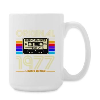 Original 1977 Retro Cassette - Large Mug 440 ml - white - Right
