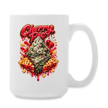 Kirschkuchen-Graffiti-Druck - Große Tasse 440 ml - Weiß - Rechts