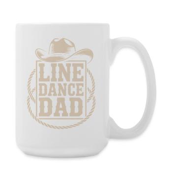 Line Dance Vater - Große Tasse 440 ml - Weiß - Rechts