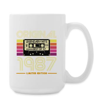 Originalkassette von 1987 Retro - Große Tasse 440 ml - Weiß - Rechts
