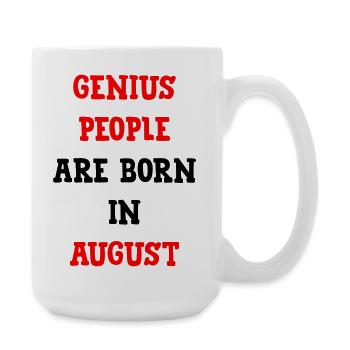 Babygeschenk-Genies werden im August geboren - Große Tasse 440 ml - Weiß - Rechts