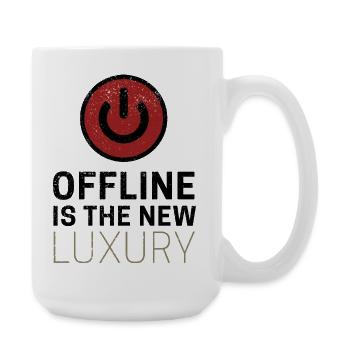 Hors ligne, c’est le nouveau design de luxe de Spruch Chillen - Grande tasse 440 ml - blanc - Droite
