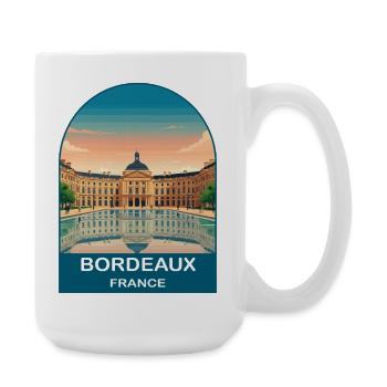 Bordeaux France Vintage City Travel Poster - Large Mug 440 ml - white - Right