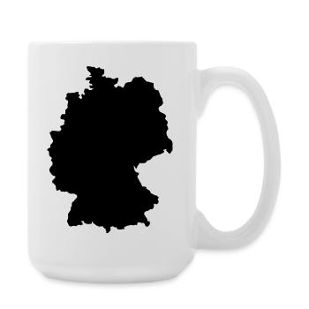 Karte von Deutschland - Große Tasse 440 ml - Weiß - Rechts