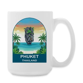 Phuket Thailand James  Bond Island Travel Design - Grande tasse 440 ml - blanc - Droite
