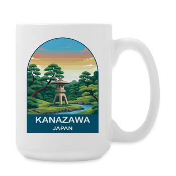 Kanazawa Japan Kenrokuen Vintage Travel Art - Large Mug 440 ml - white - Right