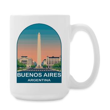 Buenos Aires Argentina Vintage Travel Poster - Large Mug 440 ml - white - Right