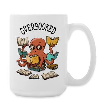 Überbucht - Große Tasse 440 ml - Weiß - Rechts