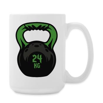 Kettlebell 24 KG Kugelhantel - Large Mug 440 ml - white - Right