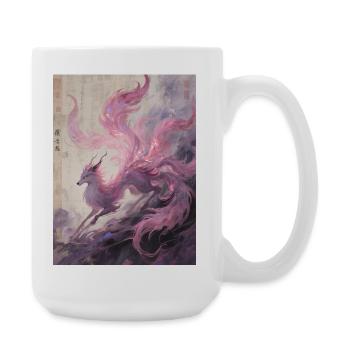Le Royaume Céleste : Renard à Neuf Queues - Grande tasse 440 ml - blanc - Droite