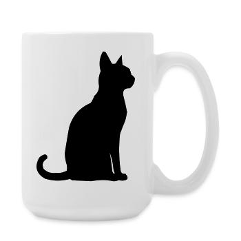 Katze Tier - Große Tasse 440 ml - Weiß - Rechts