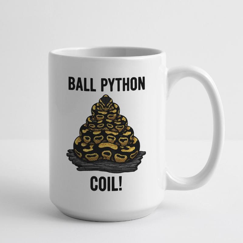 Python Royal Ball Python Coil Reptile Pyramide Grande tasse 440 ml