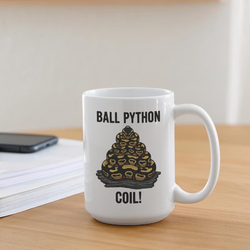 Python Royal Ball Python Coil Reptile Pyramide Grande tasse 440 ml