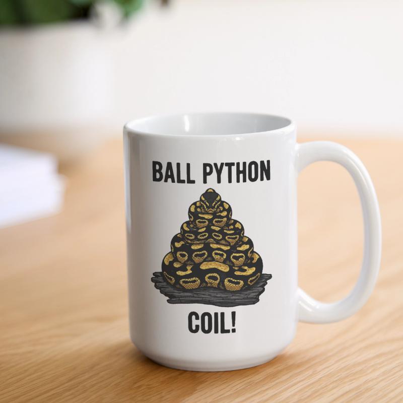 Python Royal Ball Python Coil Reptile Pyramide Grande tasse 440 ml