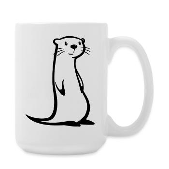 loutre - Grande tasse 440 ml - blanc - Droite